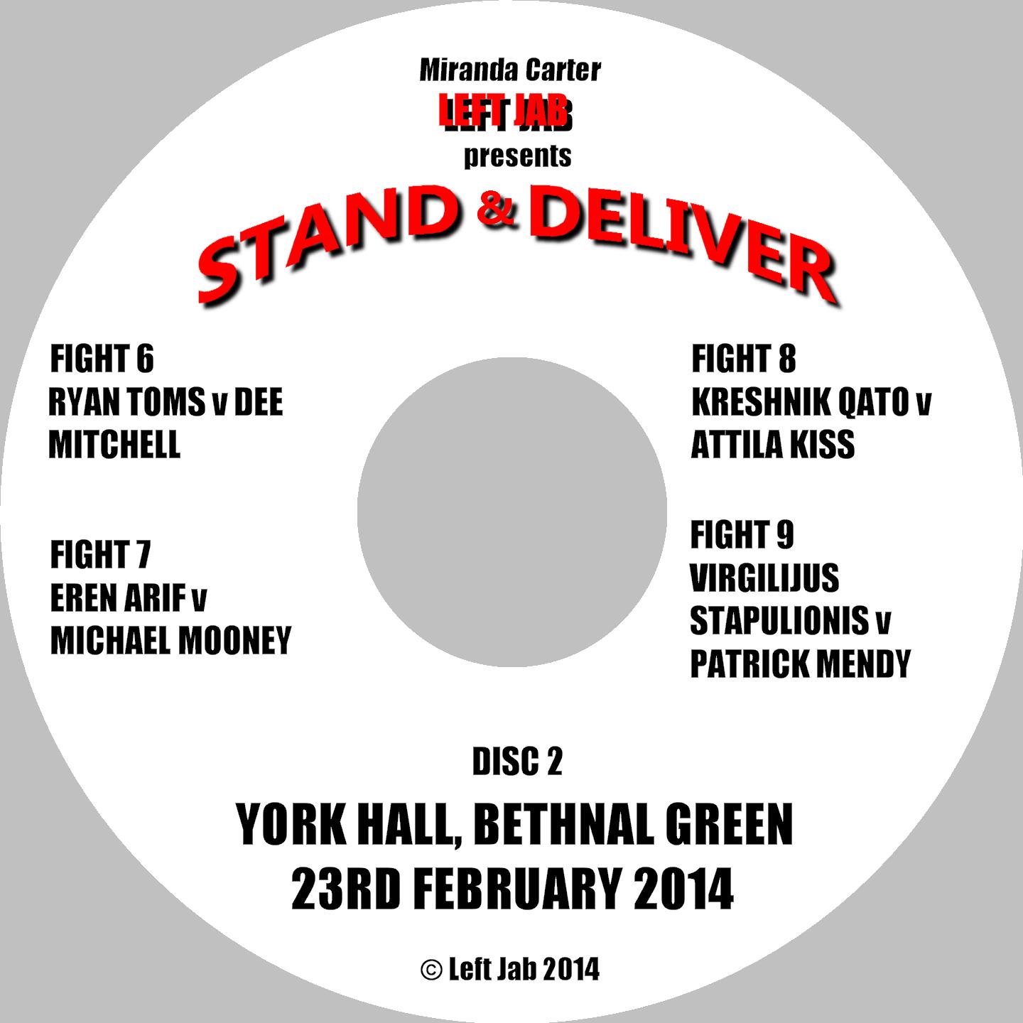 Stand & Deliver DVD
